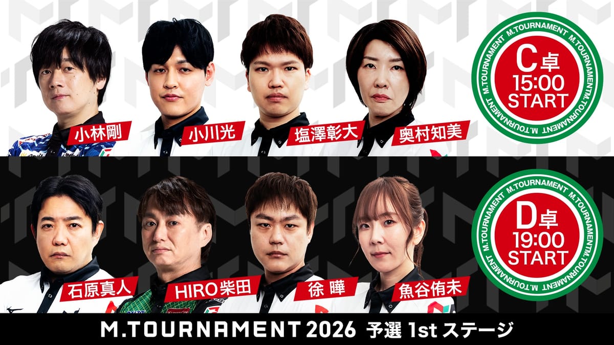 【Mトーナメント】1stステージD卓／HIRO柴田がデイリーダブル！Mリーガーの貫録を魅せる！