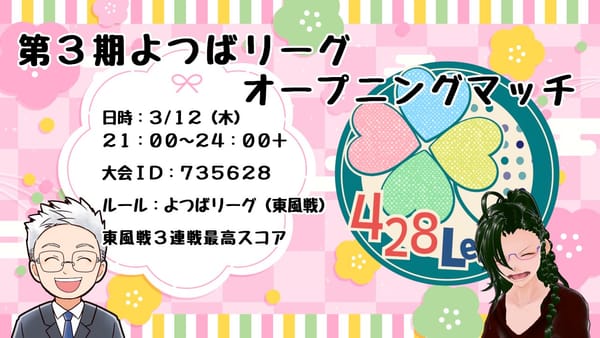 【よつばリーグ】第3期に向けたワンデー大会のオープニングマッチを開催！